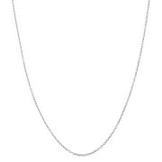 Luxury Chain Co. 1mm Thin Italian Sterling Silver Cable Chain Necklace for Women and Men, 18-Inch