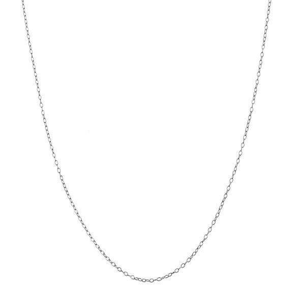 Luxury Chain Co. 1mm Thin Italian Sterling Silver Cable Chain Necklace for Women and Men, 18-Inch