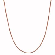 Luxury Chain Co. 24k Rose Gold Plated Sterling Silver Italian 1.8mm Popcorn Chain Necklace, 14"
