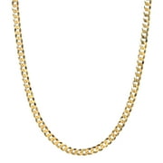 Luxury Chain Co. Italian 18K Gold Plated Sterling Silver Curb Chain Necklace for Men and Women, 5mm Wide, 18-Inch Long