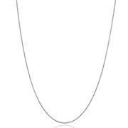 Luxury Chain Co. Thin Italian 0.7mm Sterling Silver Box Chain Necklace for Women and Men, 16-Inch