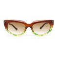 thumbnail image 1 of Luxury Chain Jewel Arm Squared Cat Eye Sleek Plastic Sunglasses Brown Green - Brown, 1 of 4