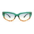 thumbnail image 1 of Luxury Chain Jewel Arm Squared Cat Eye Sleek Plastic Sunglasses Green Brown - Green, 1 of 1