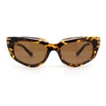 thumbnail image 1 of Luxury Chain Jewel Arm Squared Cat Eye Sleek Plastic Sunglasses Tortoise - Brown, 1 of 4
