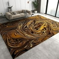 thumbnail image 1 of Luxury Champagne Gold Textured Area Rug, Abstract Living Room Rug, Soft Anti-Slip Washable Printed Entryway Rug For Dining Room Front Porch Entryway Bedside Carpet 5 x 8ft, 1 of 6