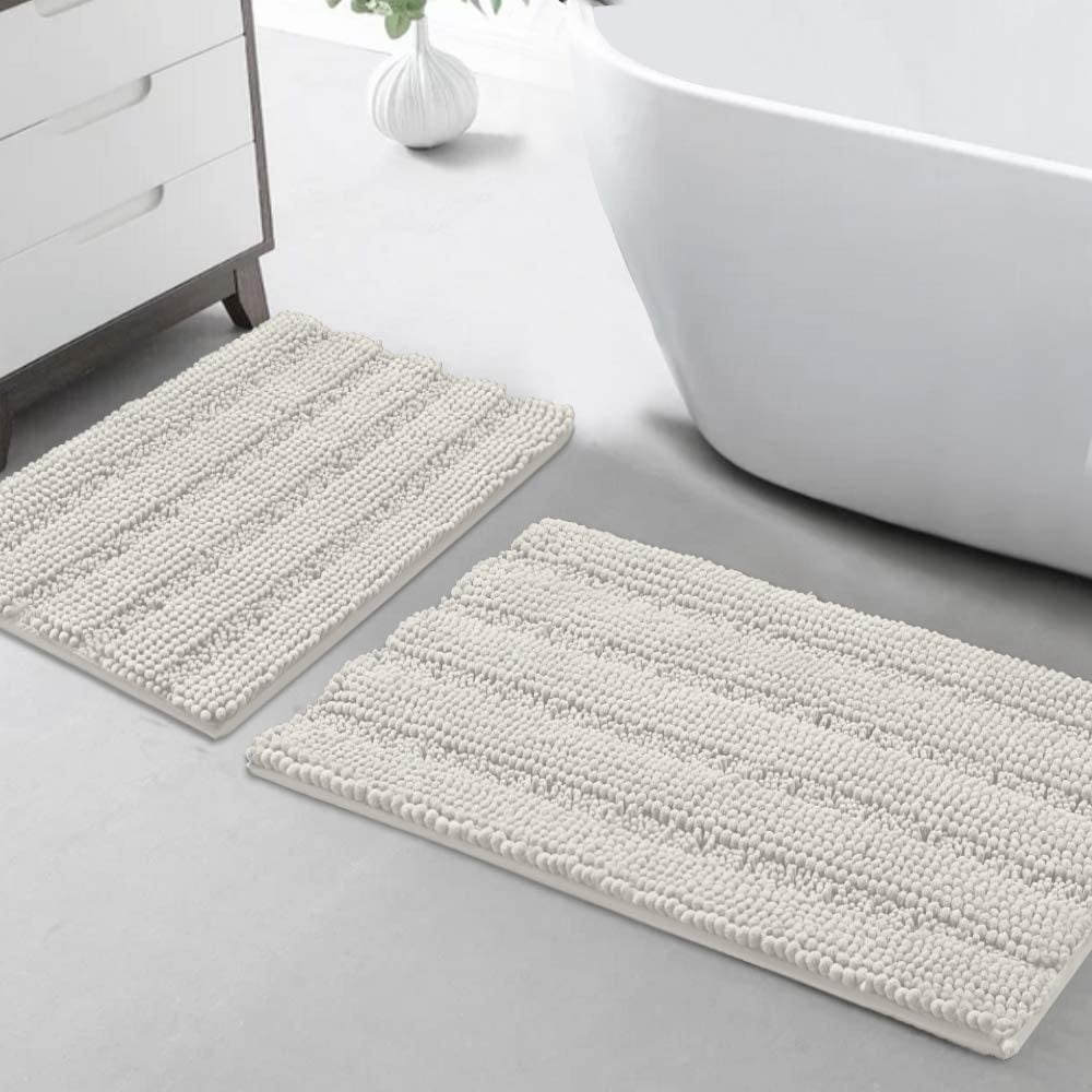 Luxury Chenille Bath Rug Sets for Bathroom Rugs Sets 2 Piece Extra ...