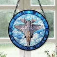 thumbnail image 1 of Luxury Christmas Gift - Airce Jet Christmas Stained Glass Hanging Ornament - Heirloom Holiday Tree Decor, Ideal Gift for Mom, Dad, Friends, Family 2025, 1 of 3
