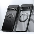 thumbnail image 1 of Luxury Clear for Google Pixel 9 Pro XL Case with Magnetic Kickstand, Compatible with MagSafe Adjustable Ring Holder Soft TPU Shockproof Non-Yellowing Case Cover for Google Pixel 9 Pro XL, Black, 1 of 6
