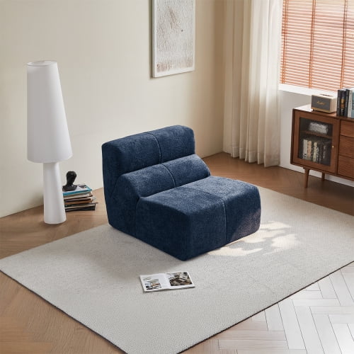 Luxury Cloud-Soft Velvet Single Sofa Chair, Compressed Sofa With No Assembly Required, Modern Stylish Design For Living Rooms, Offices & Small Apartments