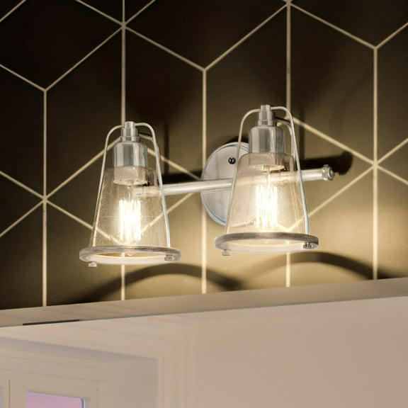 Luxury Coastal Bath Light, 8.25H x 15W, with Nautical Style, Brushed Nickel, UHP4071 by Urban Ambiance