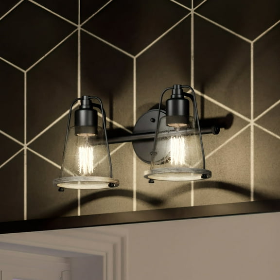 Luxury Coastal Bath Light, 8.25H x 15W, with Nautical Style, Midnight Black, UHP4075 by Urban Ambiance