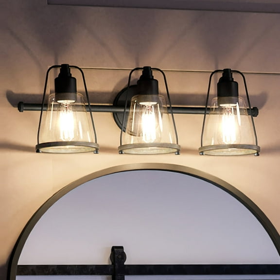 Luxury Coastal Bath Light, 8.25H x 24W, with Nautical Style, Midnight Black, UHP4076 by Urban Ambiance