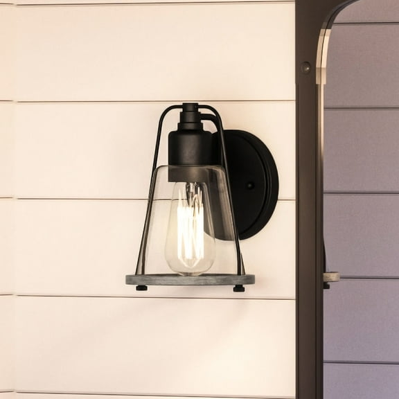 Luxury Coastal Wall Sconce, 8.25H x 6W, with Nautical Style, Midnight Black, UHP4074 by Urban Ambiance