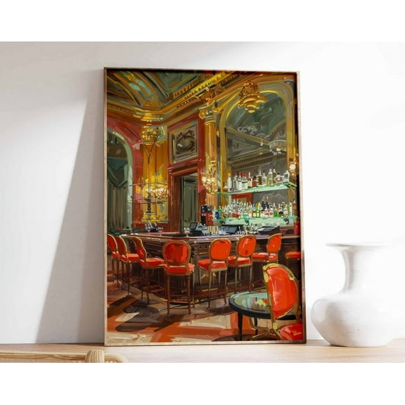 Luxury Cocktail Bar Poster, Retro Bar Print, Kitchen Decor, Retro Food Print, Vintage Food Art, Vintage Wall Art, Vintage Bar Art Wall Art, Modern Wall Decor, 8x12 UNFRAMED