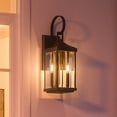 thumbnail image 1 of Luxury Colonial Outdoor Wall Sconce, 21.75''H x 7''W, with Farmhouse Style Elements, Tuscan Design, Olde Bronze Finish and Glass, UHP1193, 1 of 7