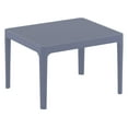 thumbnail image 1 of Luxury Commercial Living 23.5" Gray Rectangular Outdoor Patio Side Table, 1 of 5