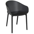 thumbnail image 1 of Luxury Commercial Living 32" Black Solid Outdoor Polypropylene Dining Chair, 1 of 9