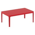 thumbnail image 1 of Luxury Commercial Living 39.5" Red Patio Solid Rectangular Lounge Coffee Table, 1 of 6