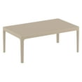 thumbnail image 1 of Luxury Commercial Living 39.5" Taupe Brown Patio Solid Rectangular Lounge Coffee Table, 1 of 6