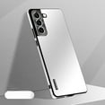 thumbnail image 1 of Luxury Compatible Case for Samsung Galaxy S21 Shockproof Metal Aluminum Camera Cover,Luxury Anti-scratch Slim Hybrid Lightweight Case Cover For Samsung Galaxy S21,White, 1 of 1