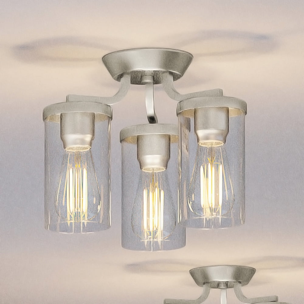Luxury Contemporary Ceiling Light, 10.5H x 13W, with Modern Style, Brushed Nickel, UHP4366 by Urban Ambiance