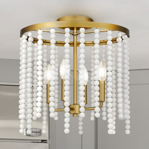 Luxury Contemporary Ceiling Light, Aged Brass, UQL5220