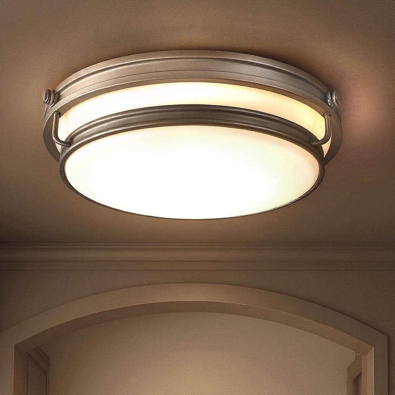Luxury Contemporary Ceiling Light, Antique Nickel, UQL6374