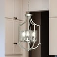 thumbnail image 1 of Luxury Contemporary Chandelier, 26H x 16.625W, with Modern Style, Brushed Nickel, UHP4374 by Urban Ambiance, 1 of 5