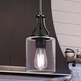 thumbnail image 1 of Luxury Contemporary Pendant, 12.5H x 6.375W, with Modern Style, Midnight Black, UHP4373 by Urban Ambiance, 1 of 5