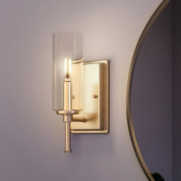 Luxury Contemporary Wall Sconce, 11.5H x 4.75W, with Luxe Industrial Style, Olde Brass, UHP4224 by Urban Ambiance