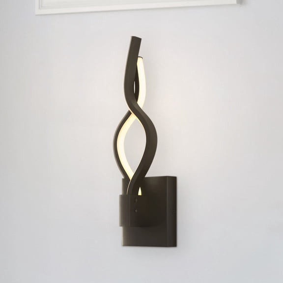 Luxury Contemporary Wall Sconce, Small Size: 15.75''H x 4.5''W, with Eclectic Style Elements, Matte Black Finish, UQL5430 from the Medina Collection by Urban Ambiance