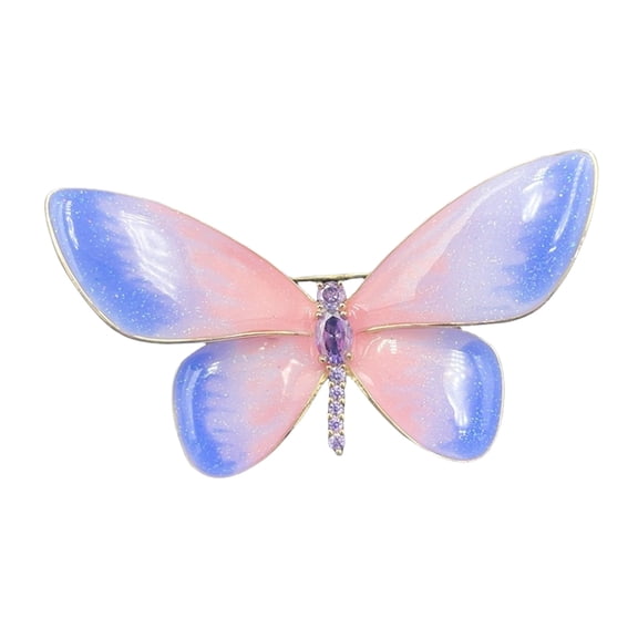 Vibrant Metamorphosis Butterfly Copper Brooch | Elegant Gradient Jewelry for Stylish Women & Formal Wear