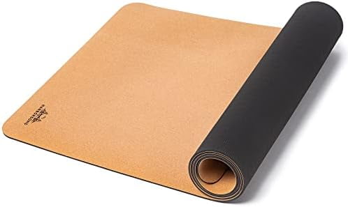 Luxury Cork Yoga - Hot Yoga  5mm with Carrying Strap- Bikram yoga , Best Yoga Mats for Fitness & Pilates- Eco Friendly Yoga  Cork- Cork Floor ,Hot Yoga  Non Slip