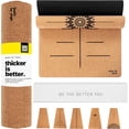 thumbnail image 1 of Luxury Cork Yoga Mat - Non Slip, Extra Thick Grip. Thicker, Longer, and Wider for More Comfort Support. Tough Enough For Hot Yoga. Natural, Toxic, Eco Friendly. Optional Alignment Lines., 1 of 2