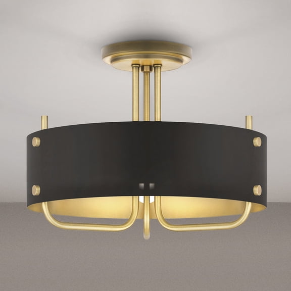 Luxury Cosmopolitan Ceiling Light, Aged Brass, UQL5521