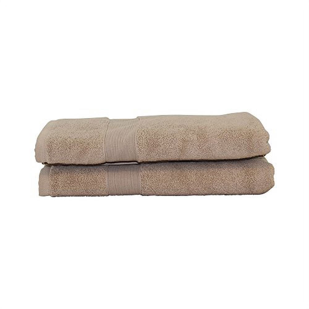 Luxury Cotton Bath Towels Taupe (Set of 2)