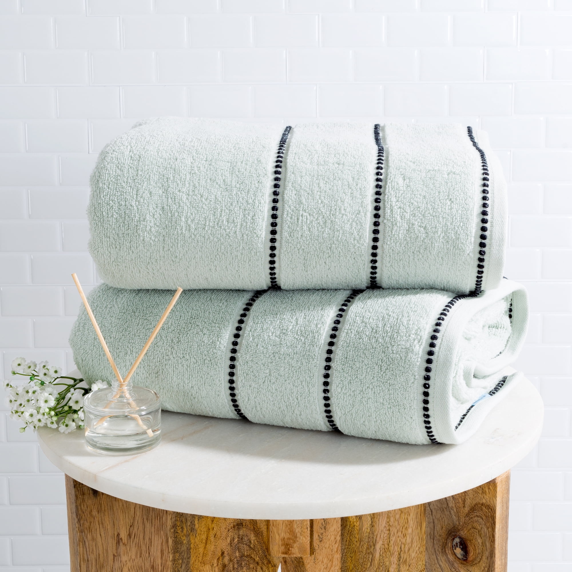  Homestead Textiles Growers Collection 100-Percent Zero-Twist  Pima Cotton 4-Piece Bath Towel Set, Latte : Home & Kitchen