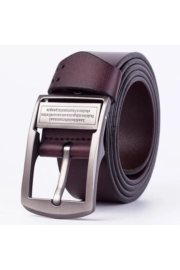 Luxury Cowskin Genuine Leather Men Designer for Pants Suits Wide Metal Strap Male s Vintage Pin Buckle Belt Gift