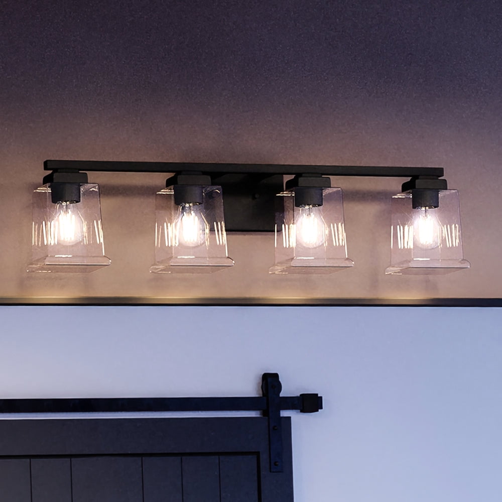 Luxury Craftsman Bath Light, 7H x 27.875W, with Modern Farmhouse Style ...