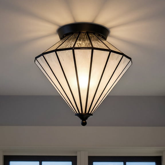 Luxury Craftsman Ceiling Light, Matte Black, UQL6510