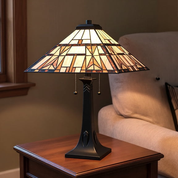 Luxury Craftsman Table Lamp, Matte Black, UQL7240