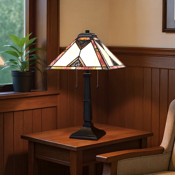 Luxury Craftsman Table Lamp, Matte Black, UQL7260