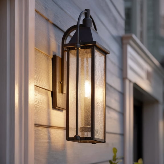 Luxury Craftsman Wall Sconce, Textured Black, UKC10042