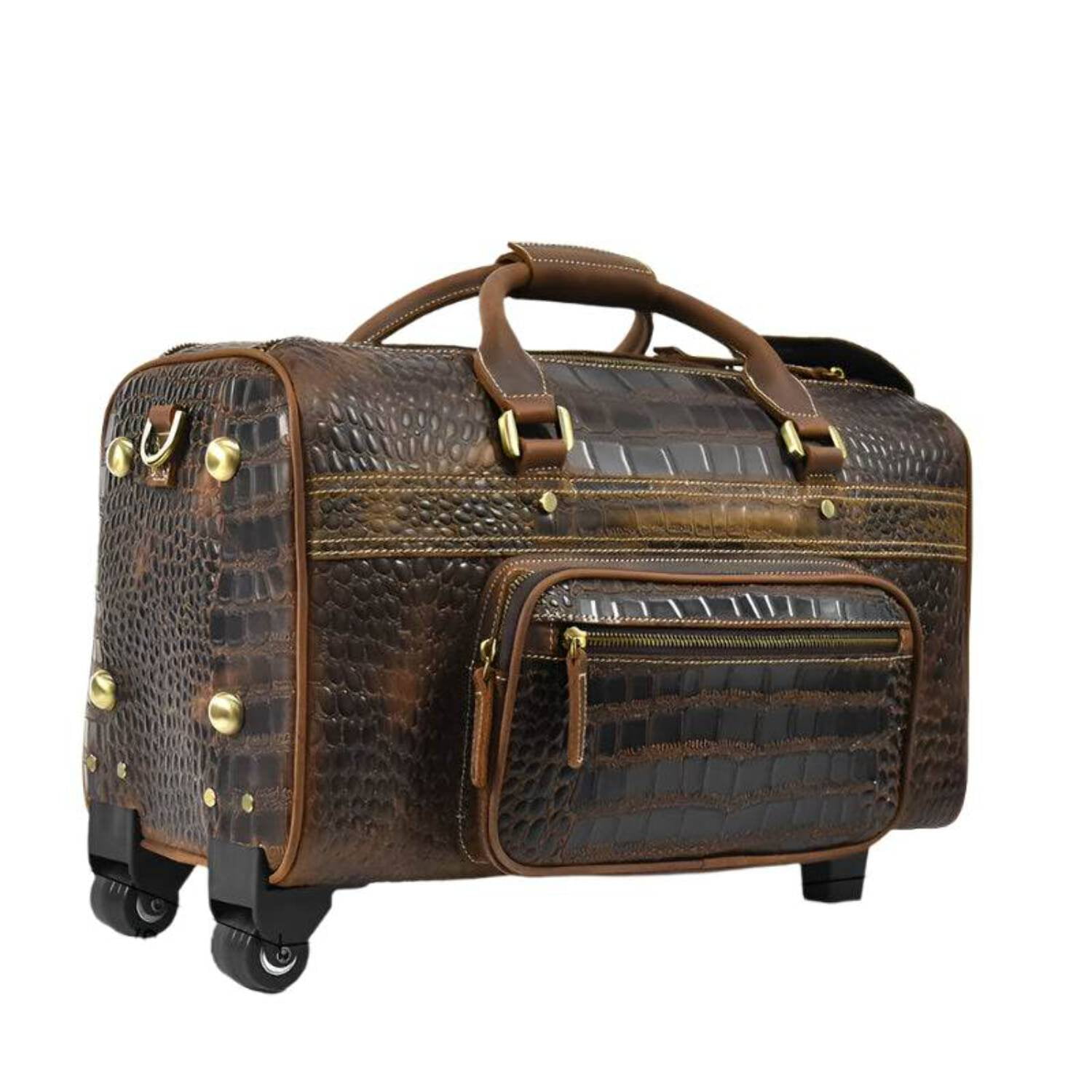 Luxury Alligator Skin Luggage Luxury Crocodile Leather Travel Bag
