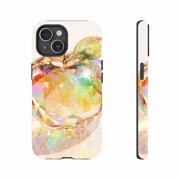 Luxury Crystal Apple Phone Case with Dazzling Gemstone Apple Design Perfect for Year-Round Elegance & Holiday Gift Compatible with iPhone 11/12/13/14/15/16 (Pro Max/Plus)