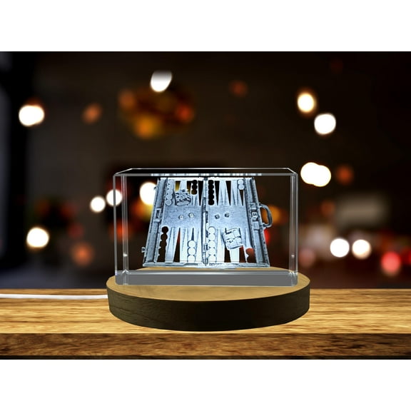 Luxury Crystal Backgammon Game - Engraved Backgammon Set Gift