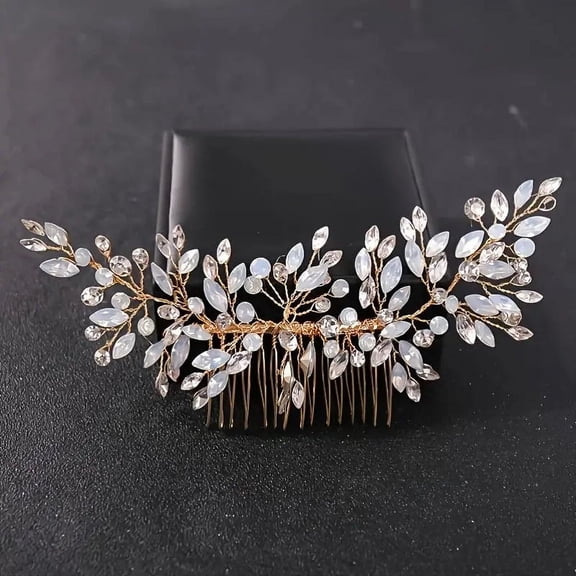Luxury Crystal Pearl Flower Hair Comb/Headband/Tiara For Women & Girls - Bridal Wedding Hair Accessories/Hair Jewelry