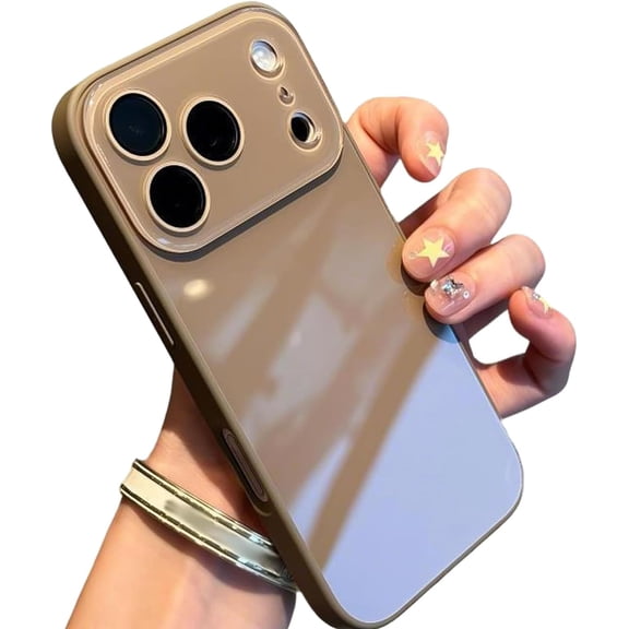 Luxury Crystal Texture Mobile Phone Case, Skin-Feeling Solid Color, Luxury Crystal Phone Case Full Lens Protection for iPhone 17/17Pro/17Pro Max (A,for 17)
