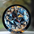thumbnail image 1 of Luxury Crystal Wall Clock with Diamond Design 10-Inch Silent Wooden Wall Clock, Battery Operated (AA Batteries Not Included), Artistic Home Decor, 1 of 7