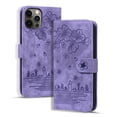 thumbnail image 1 of Luxury Cute Pattern Embossed Case Compatible For iPhone 13 Pro PU Leather PU Leather with Wrist Strap,Shockproof Card Flip Wallet Stand Cover.For iPhone 13 Pro,Purple, 1 of 8